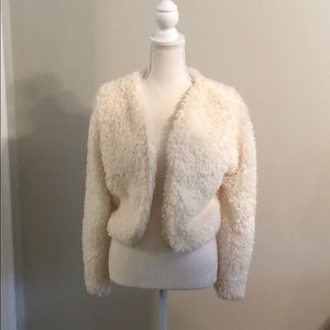 Cream crop jacket